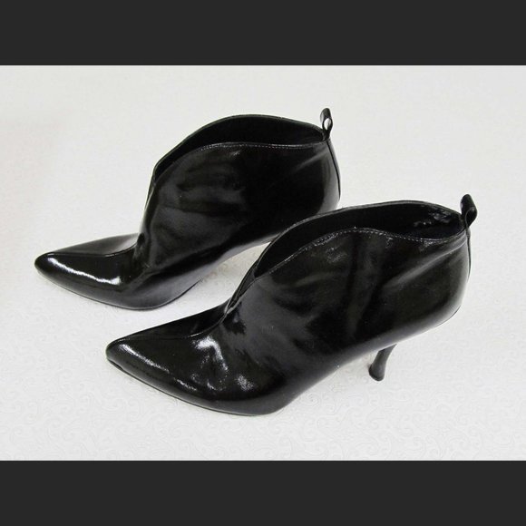 Enzio Angiolini KALEB Shiny Black Bootie Size 7.5 - Picture 3 of 6